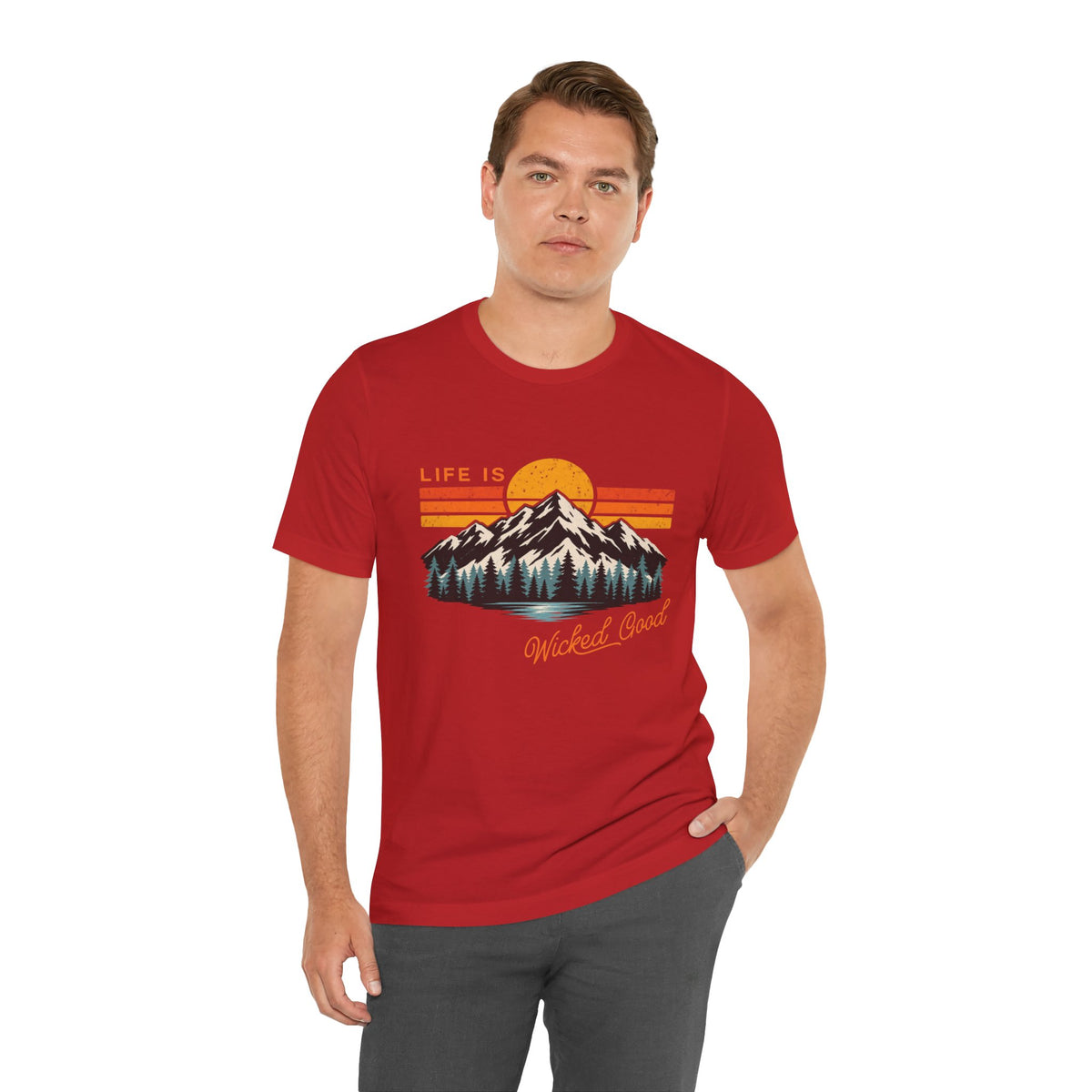 Life Is Wicked Good Mountain Sunset Tee