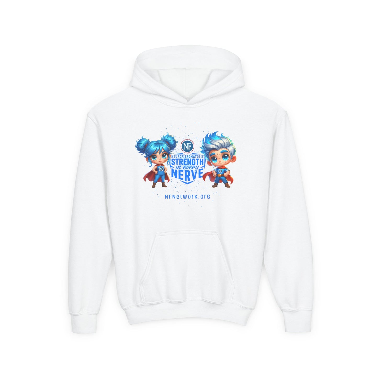 NF Superhero Kids Hoodie — "NF Strong: Strength in Every Nerve"