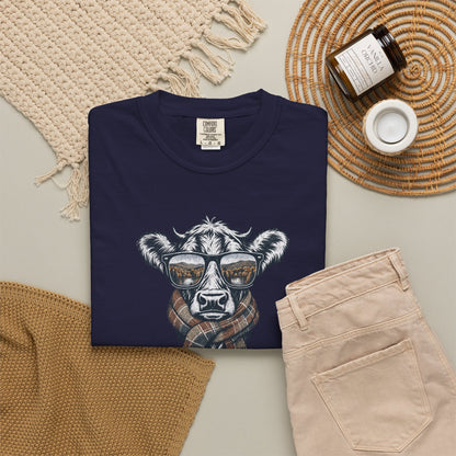 Rustic Fall Cow Cozy Tee