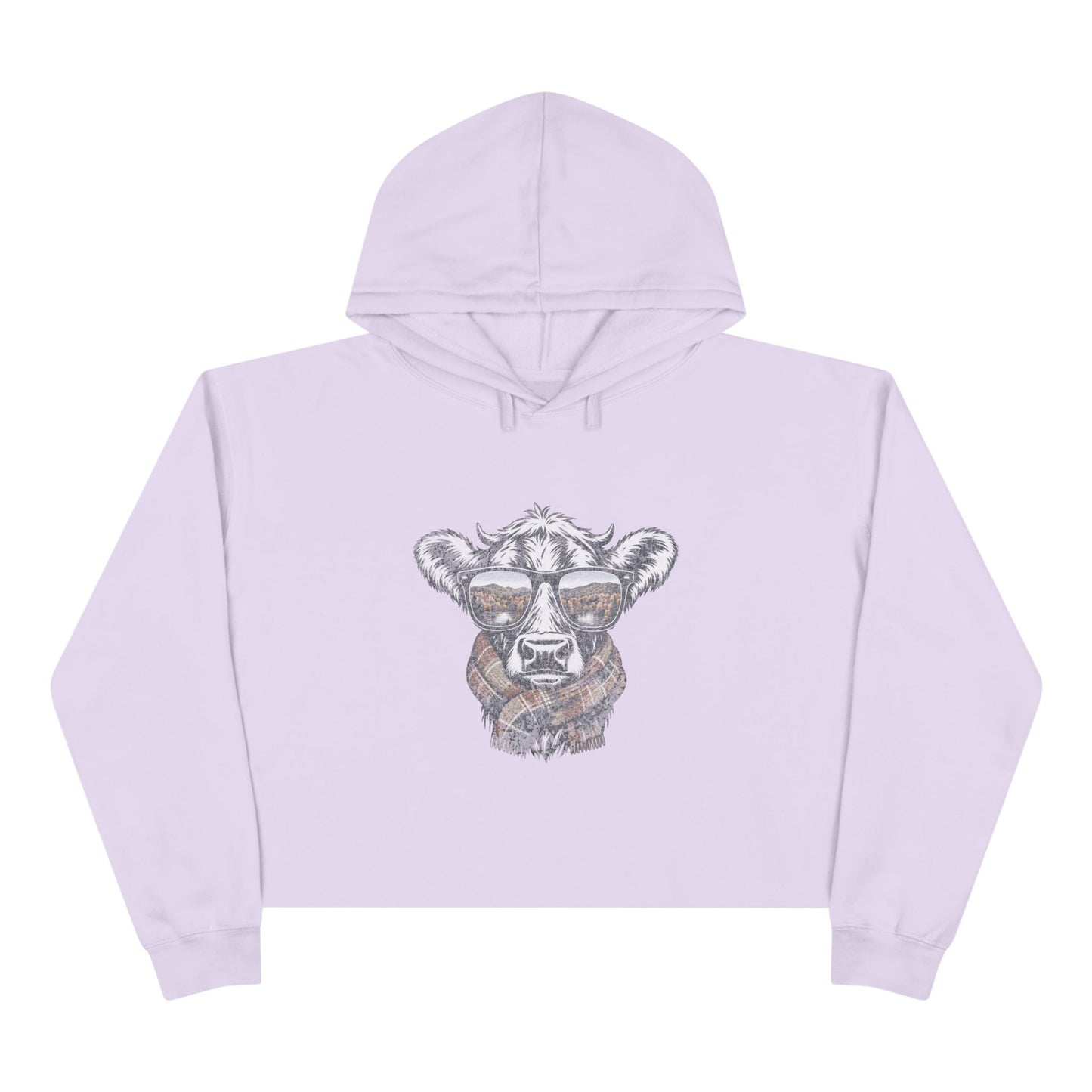 Fall Season Cow Crop Hoodie