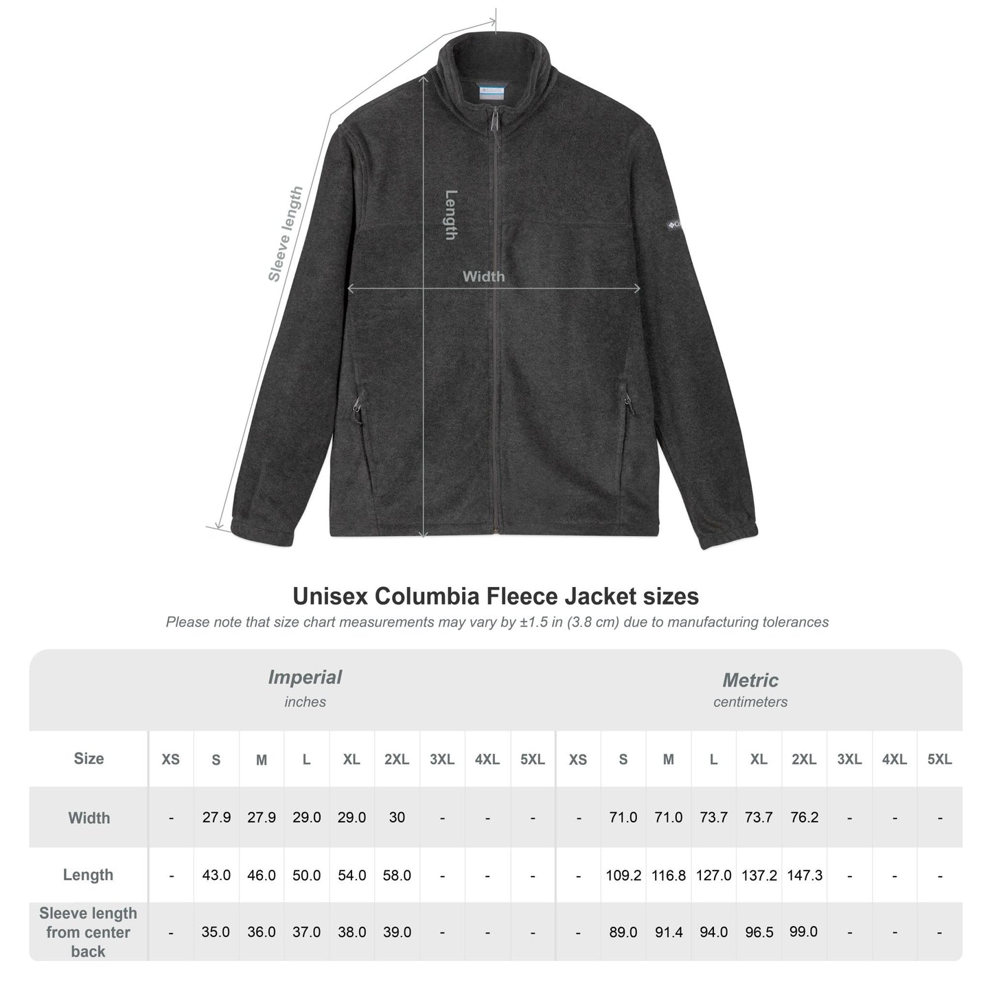 Embroidered SleepSafe Columbia Fleece Jacket
