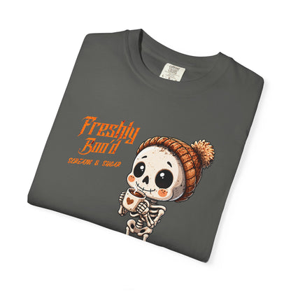 Cute Skeleton “Freshly Boo’d Coffee” Halloween T-Shirt