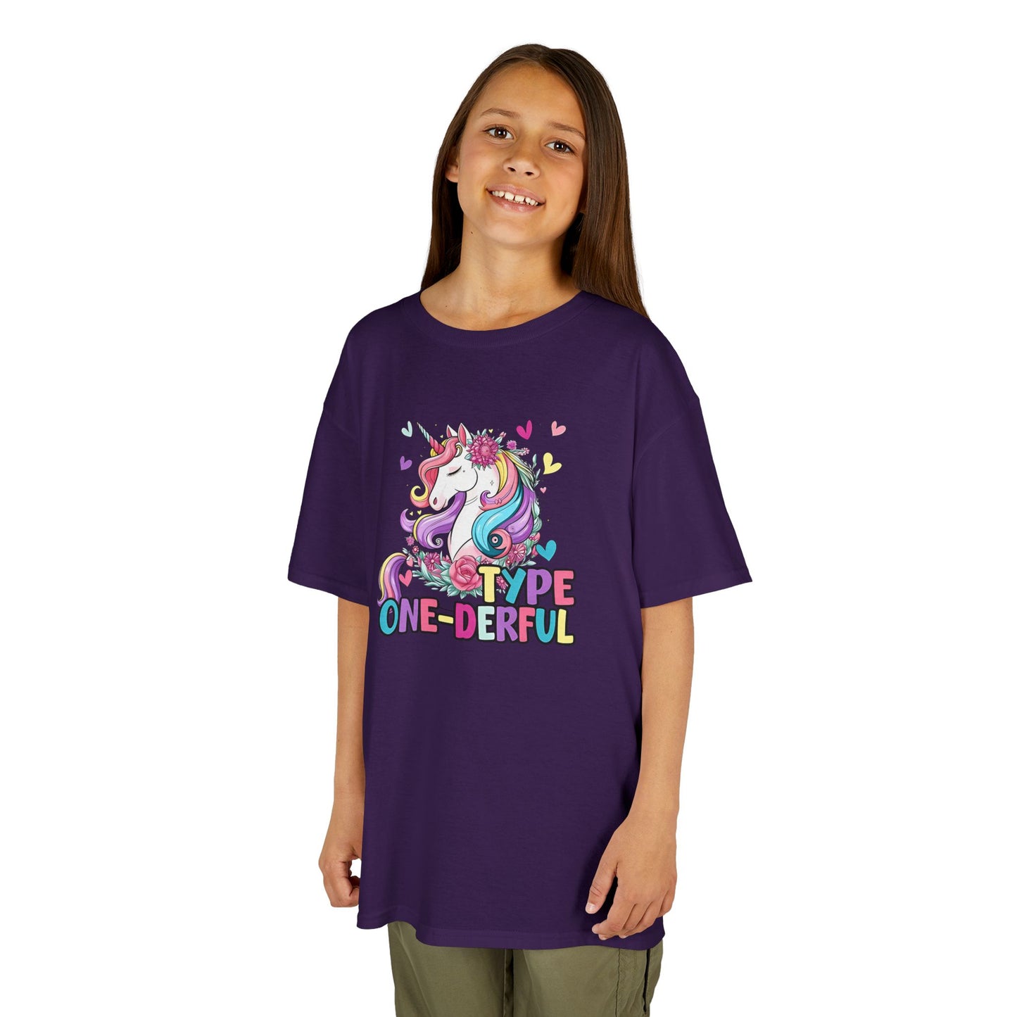 Kids T-Shirt — "Type One-derful" T1D Unicorn Tee