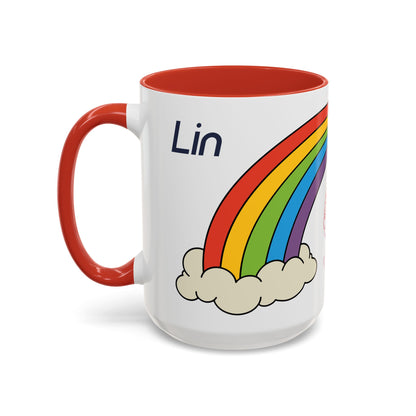 Personalized Rainbow Accent Coffee Mug