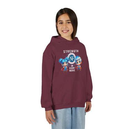 "Strength in Every Nerve" Cartoon Kids Hooded Sweatshirt