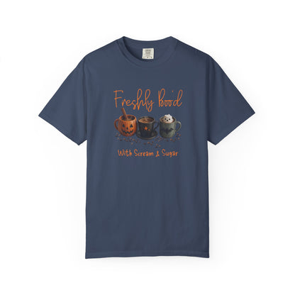 Freshly Brewed Scream & Sugar Coffee Halloween T-Shirt