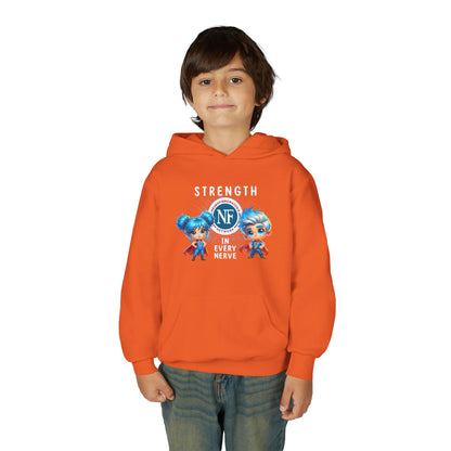 "Strength in Every Nerve" Cartoon Kids Hooded Sweatshirt