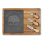 Woodstock Personalized Bamboo Board with Slate Inlay & Cheese Knives