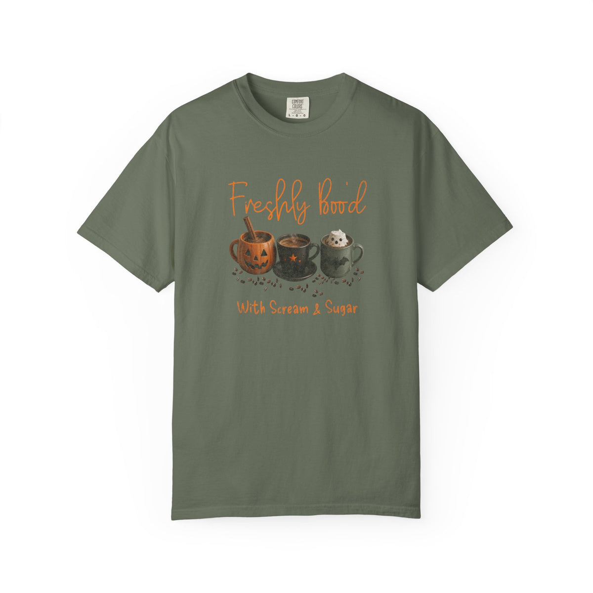 Freshly Brewed Scream & Sugar Coffee Halloween T-Shirt