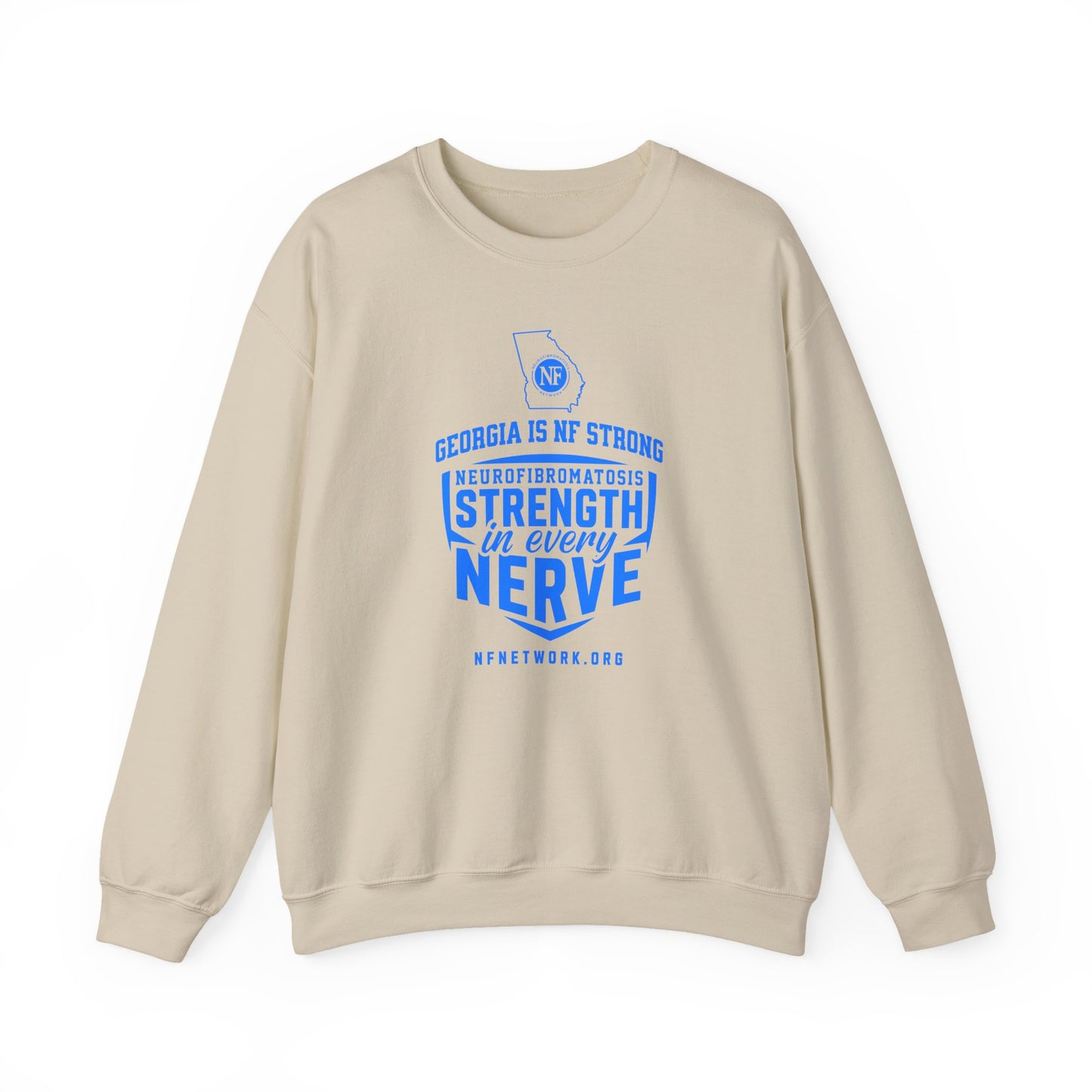Crewneck Sweatshirt — "Strength in Every Nerve" Georgia Neurofibromatosis Awareness