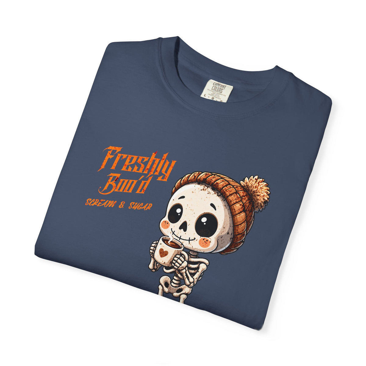 Cute Skeleton “Freshly Boo’d Coffee” Halloween T-Shirt