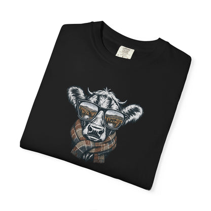 Rustic Fall Cow Cozy Tee