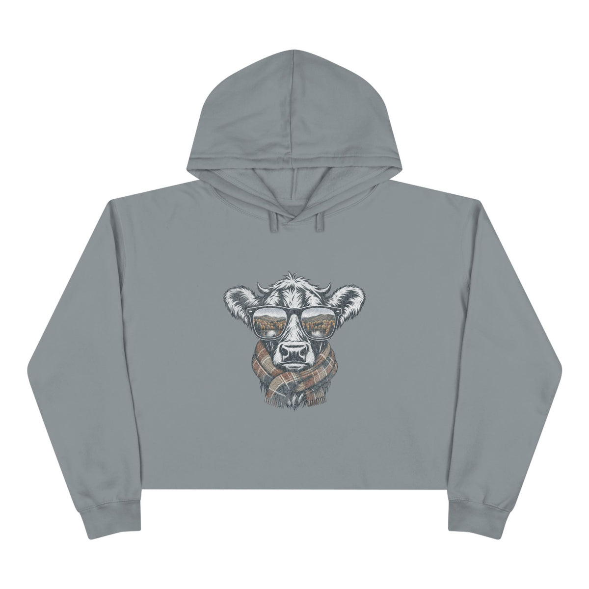 Fall Season Cow Crop Hoodie