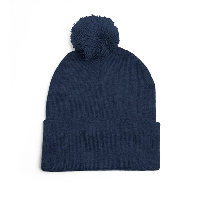 Embroidered Pom-Pom Knit Cap — The Strive Clinic Logo Beanie