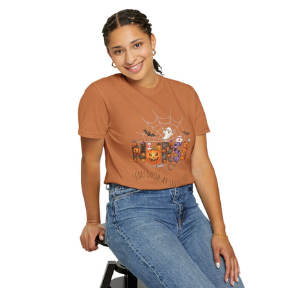 Halloween Nurse RN Garment Dyed Tee