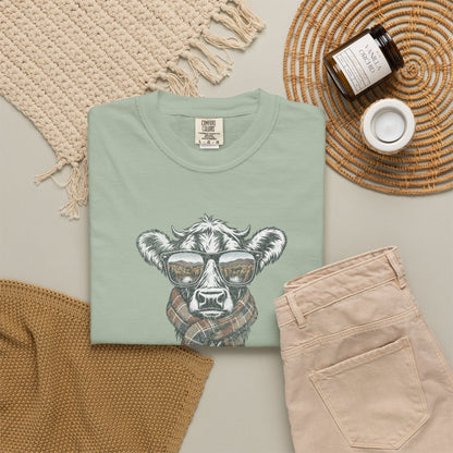 Rustic Fall Cow Cozy Tee