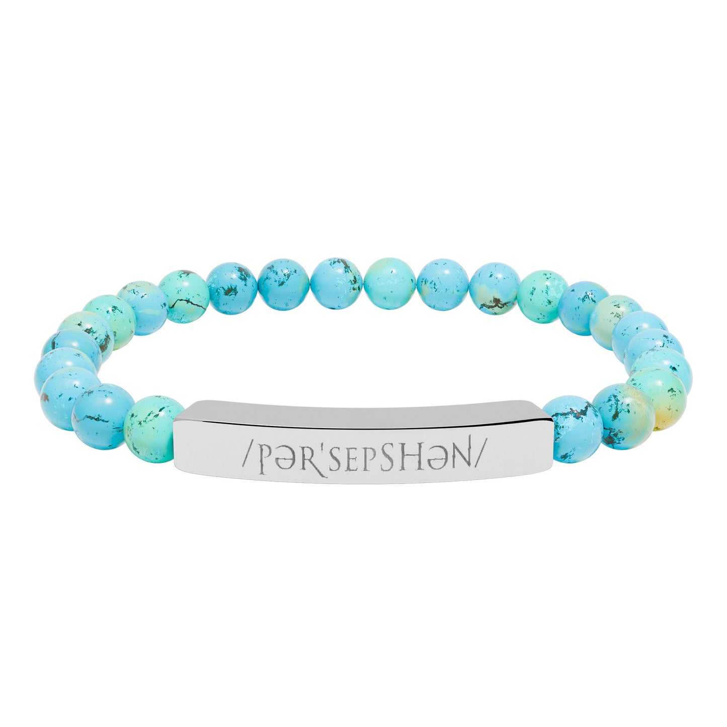Engraved Natural Stone Bar Bracelet – Perception