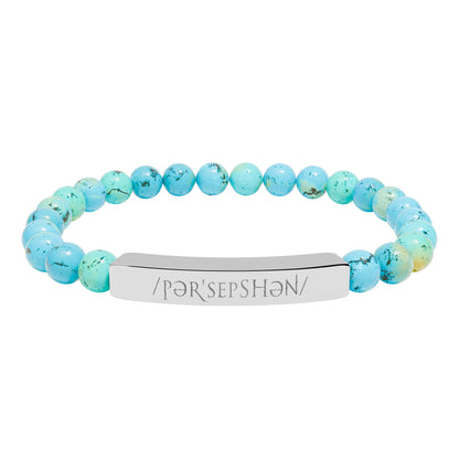 Engraved Natural Stone Bar Bracelet – Perception