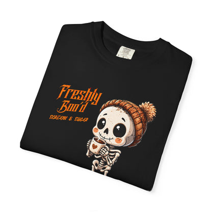 Cute Skeleton “Freshly Boo’d Coffee” Halloween T-Shirt