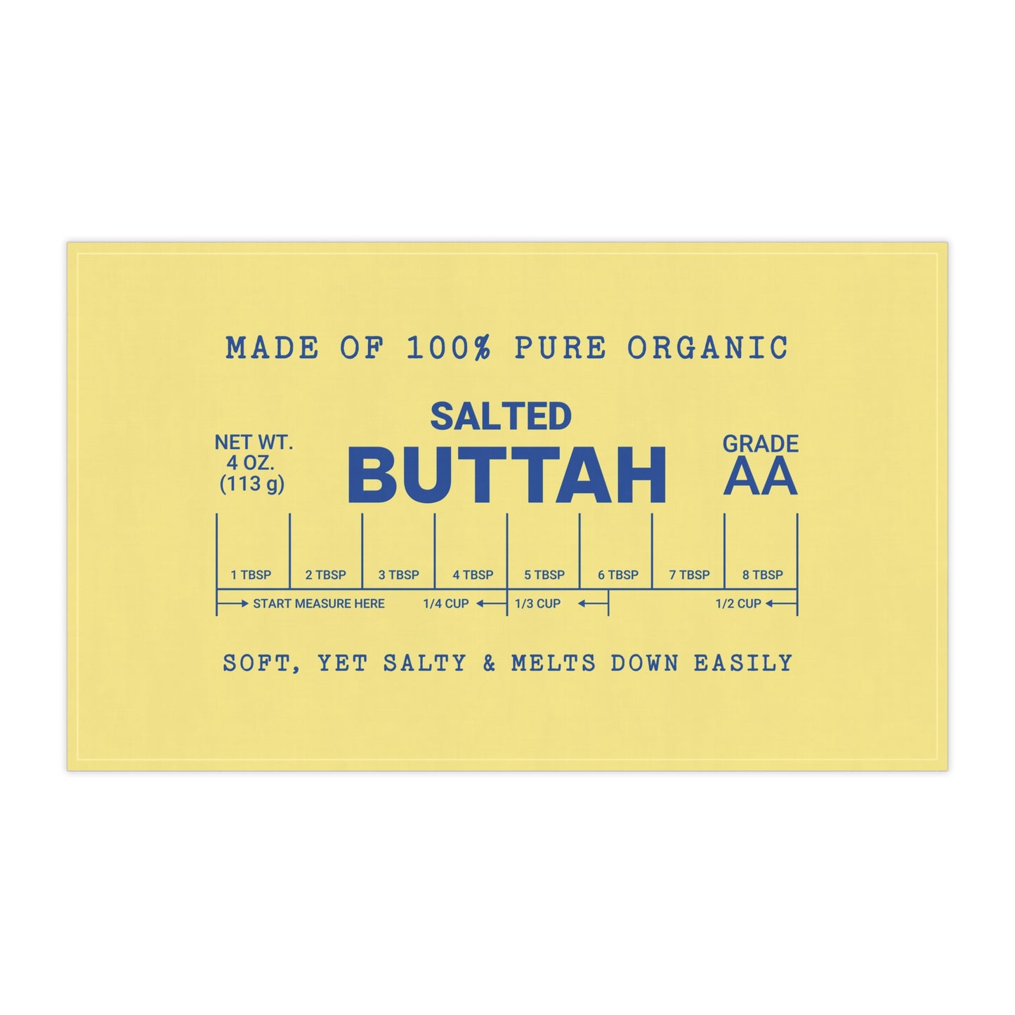 Salted Butter Tea Towels, Kitchen Decor with a hint of chef humor, Funny baking hand towel