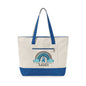 T1D Awareness Rainbow Zippered Canvas Tote
