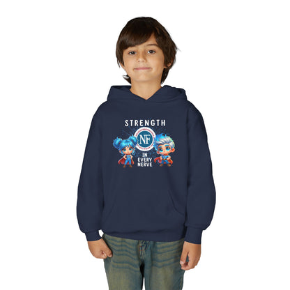 "Strength in Every Nerve" Cartoon Kids Hooded Sweatshirt