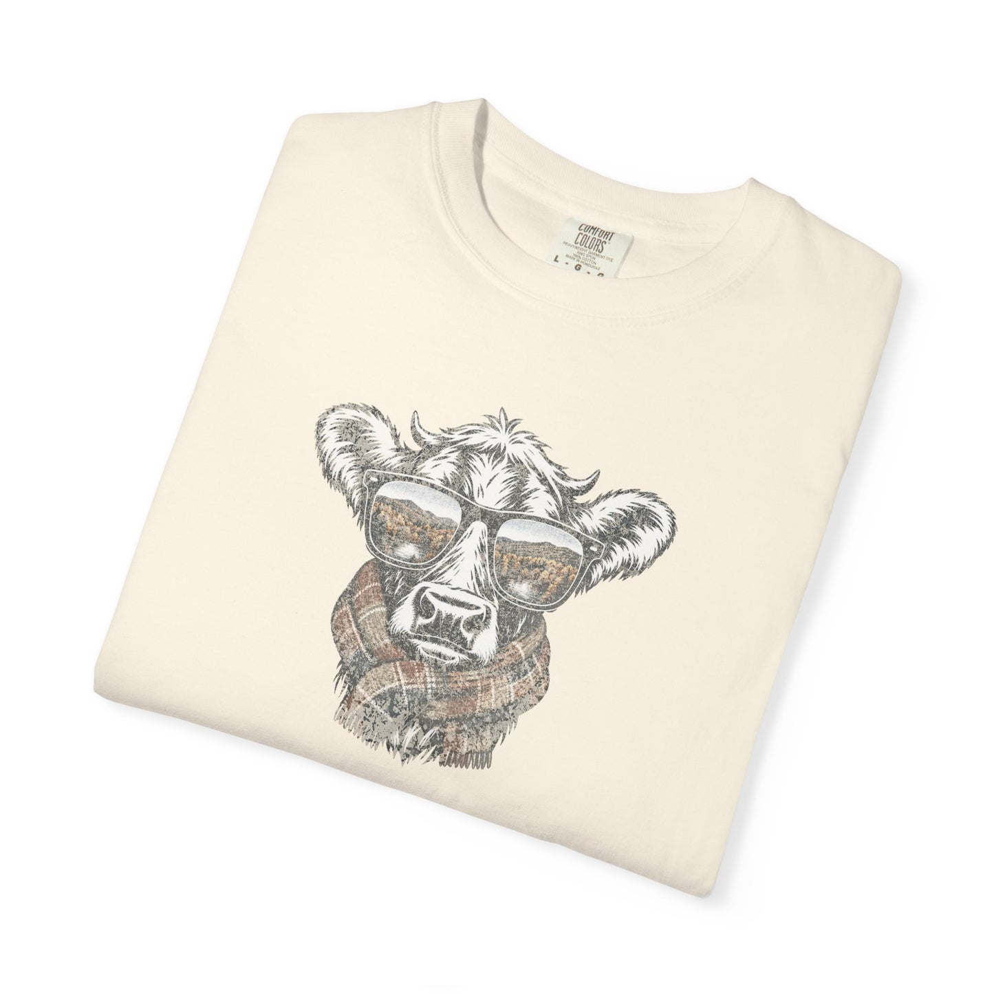 Rustic Fall Cow Cozy Tee