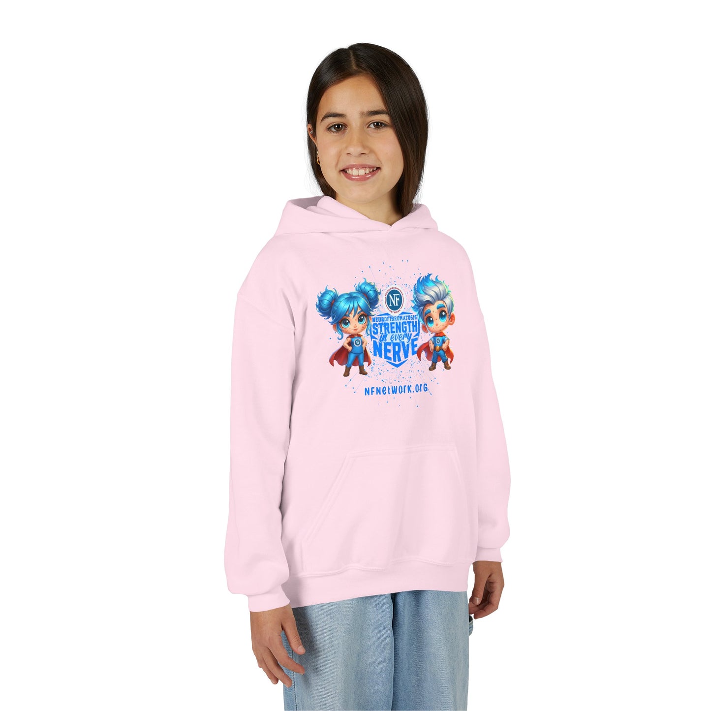 NF Superhero Kids Hoodie — "NF Strong: Strength in Every Nerve"
