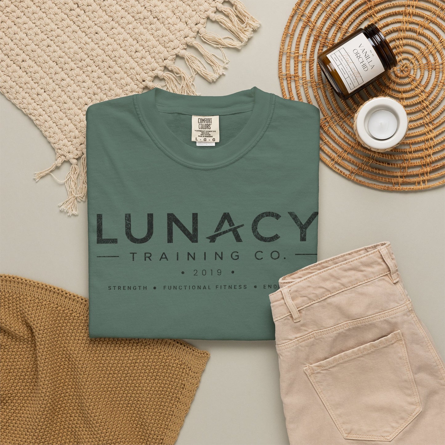 Lunacy Training Co. Logo T-Shirt — Vintage Fitness Tee