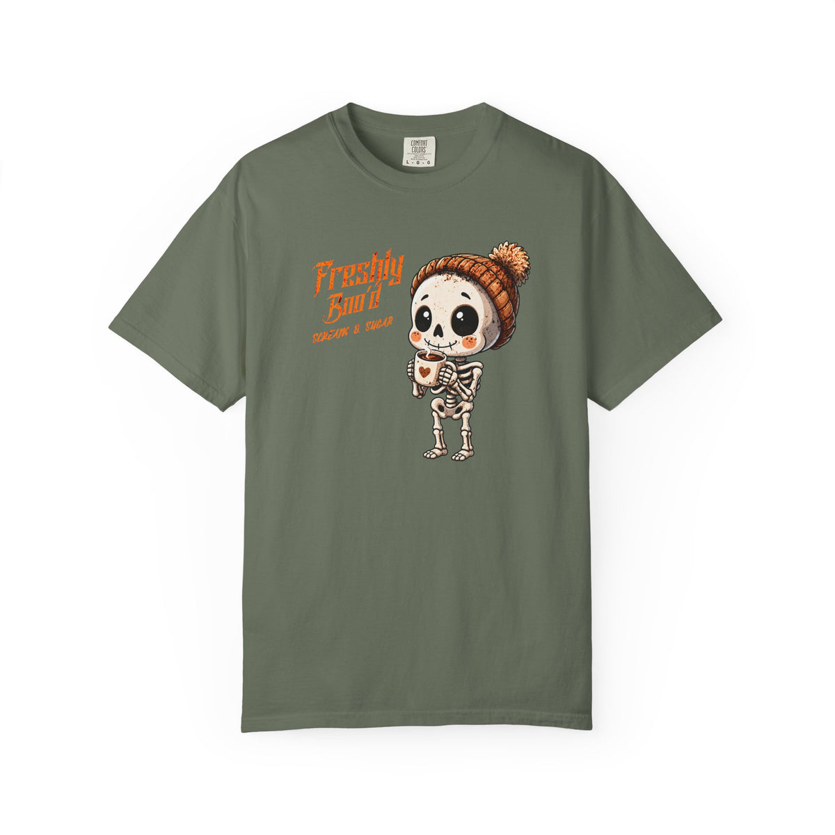 Cute Skeleton “Freshly Boo’d Coffee” Halloween T-Shirt