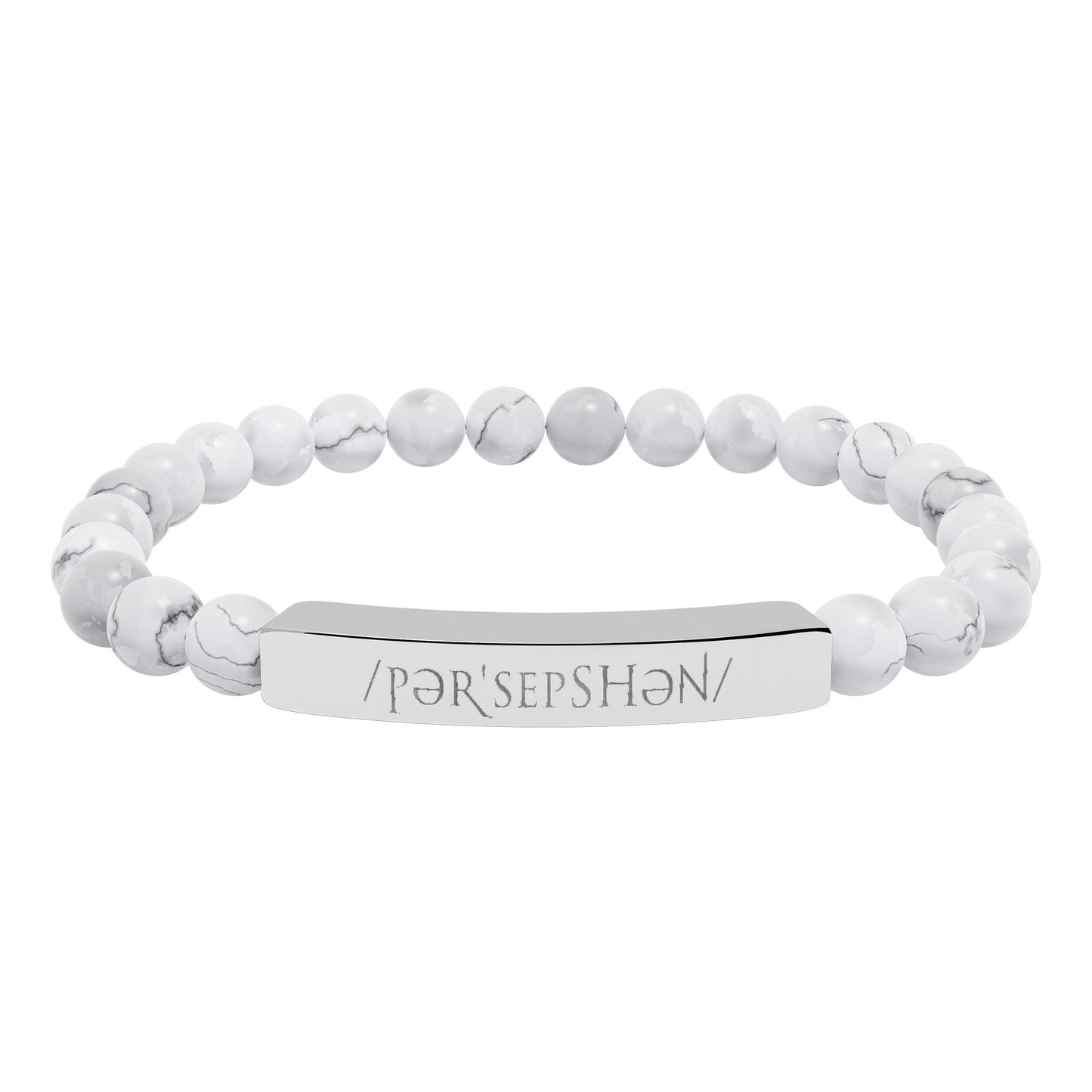 Engraved Natural Stone Bar Bracelet – Perception