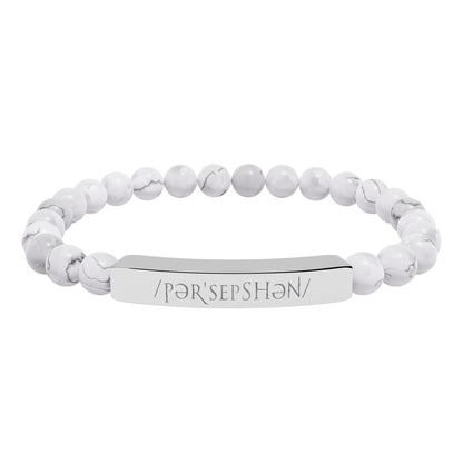Engraved Natural Stone Bar Bracelet – Perception