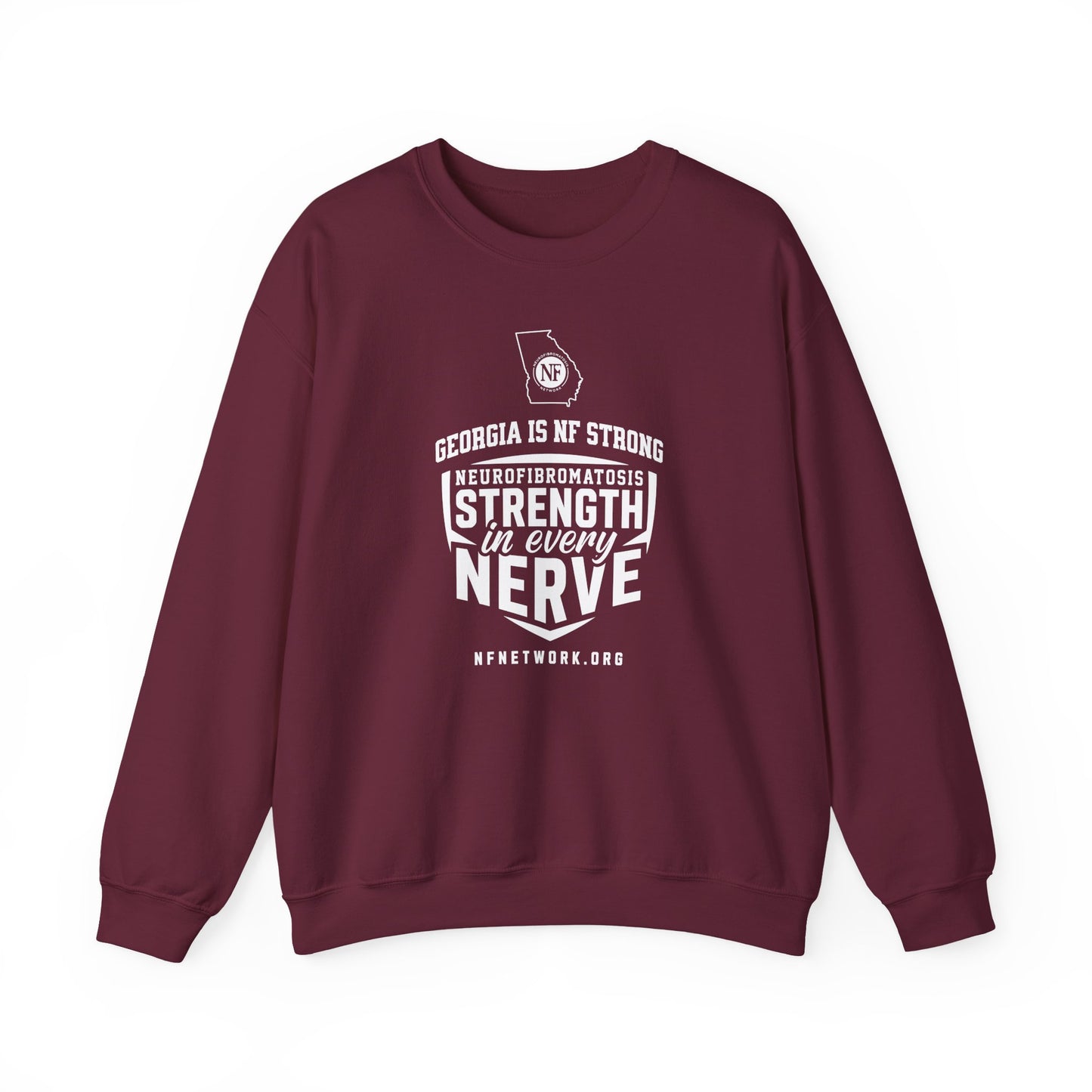 Crewneck Sweatshirt — "Strength in Every Nerve" Georgia Neurofibromatosis Awareness