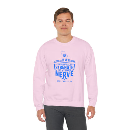 Crewneck Sweatshirt — "Strength in Every Nerve" Georgia Neurofibromatosis Awareness