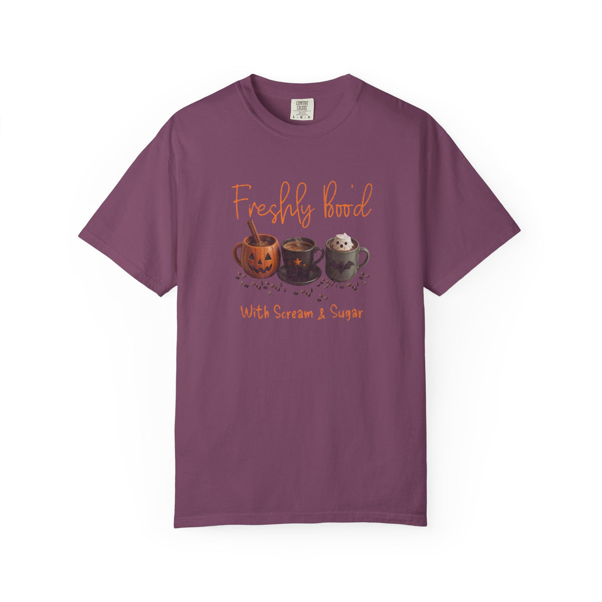 Freshly Brewed Scream & Sugar Coffee Halloween T-Shirt