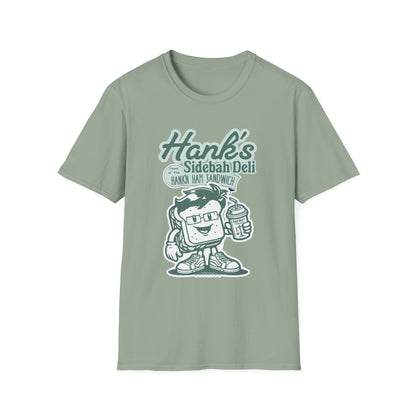 Hank's Sidebah Deli, Karen Read Trial Humor Unisex Softstyle Tee