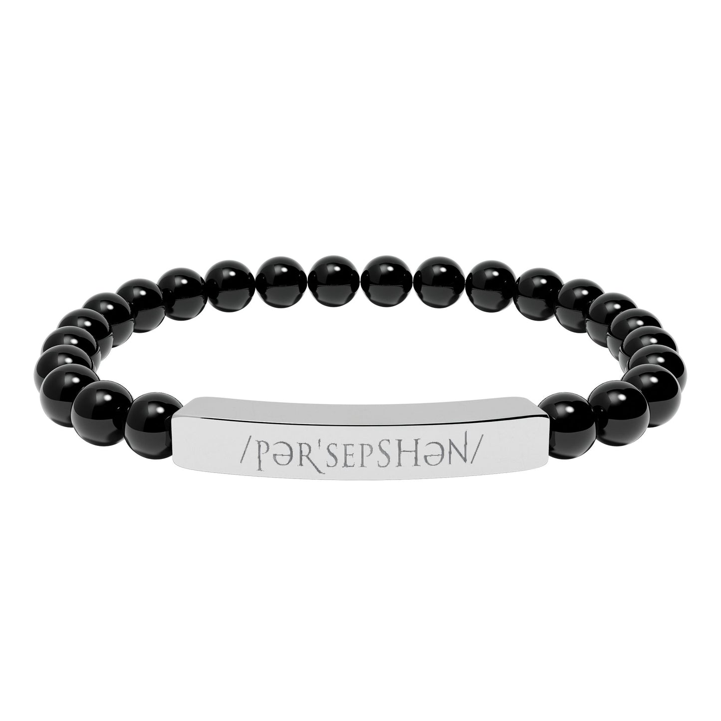 Engraved Natural Stone Bar Bracelet – Perception