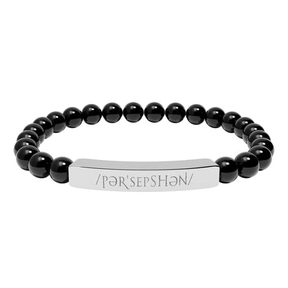 Engraved Natural Stone Bar Bracelet – Perception
