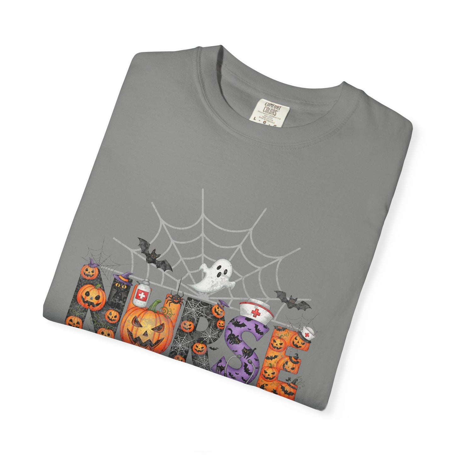 Halloween Nurse RN Garment Dyed Tee