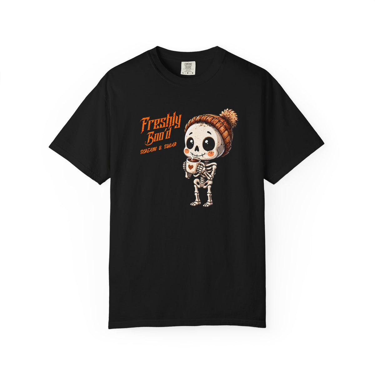 Cute Skeleton “Freshly Boo’d Coffee” Halloween T-Shirt
