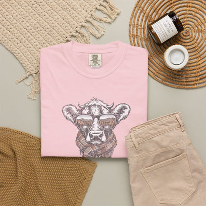 Rustic Fall Cow Cozy Tee