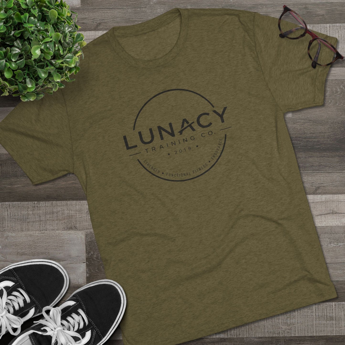 Lunacy Training Co. Circle Logo Next Level Tee