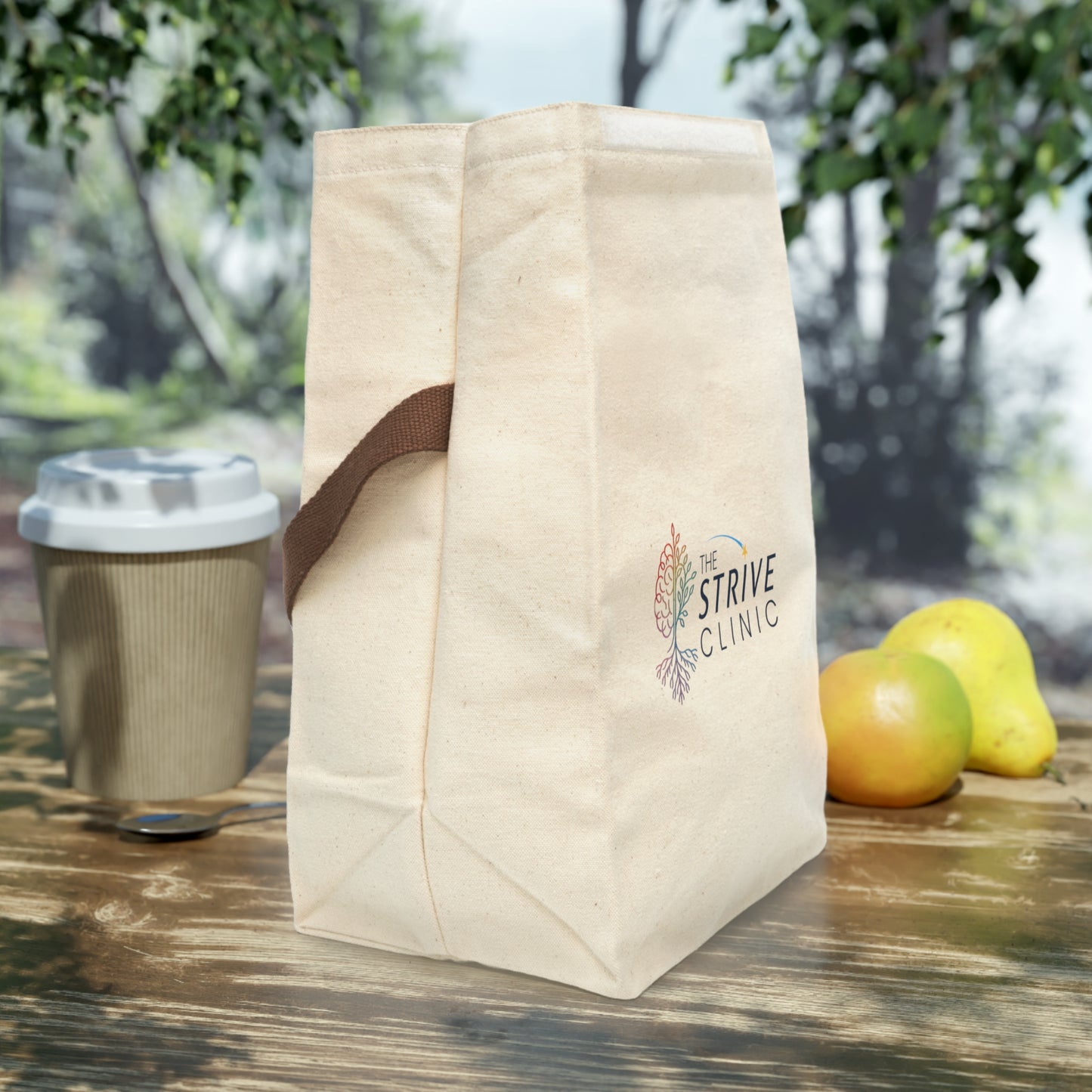 Eco-Friendly Canvas Lunch Bag with Strap - Strive Clinic