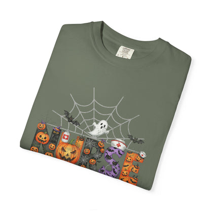 Halloween Nurse RN Garment Dyed Tee