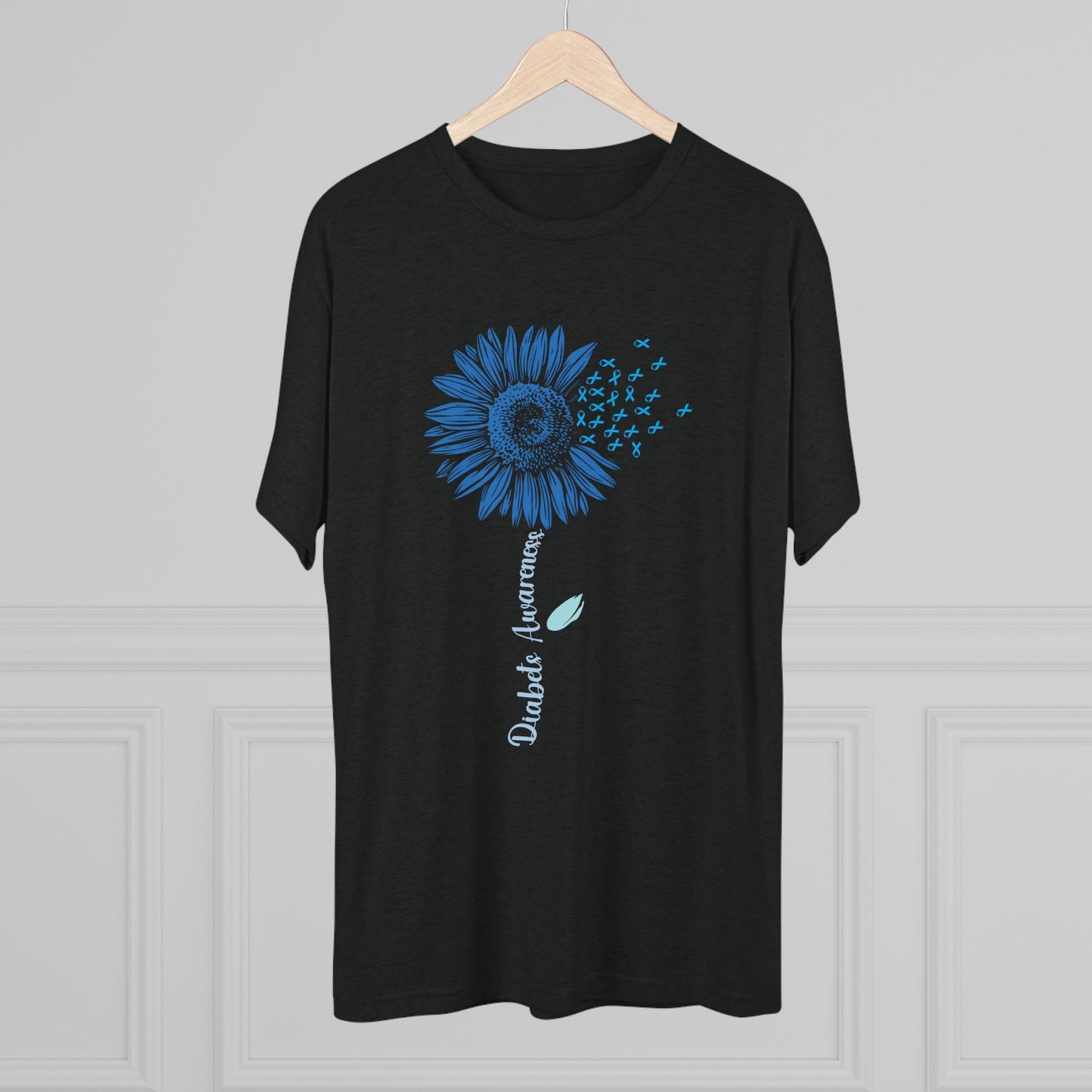 T1D Awareness Sunflower Tee — Front & Back Diabetes Support Shirt