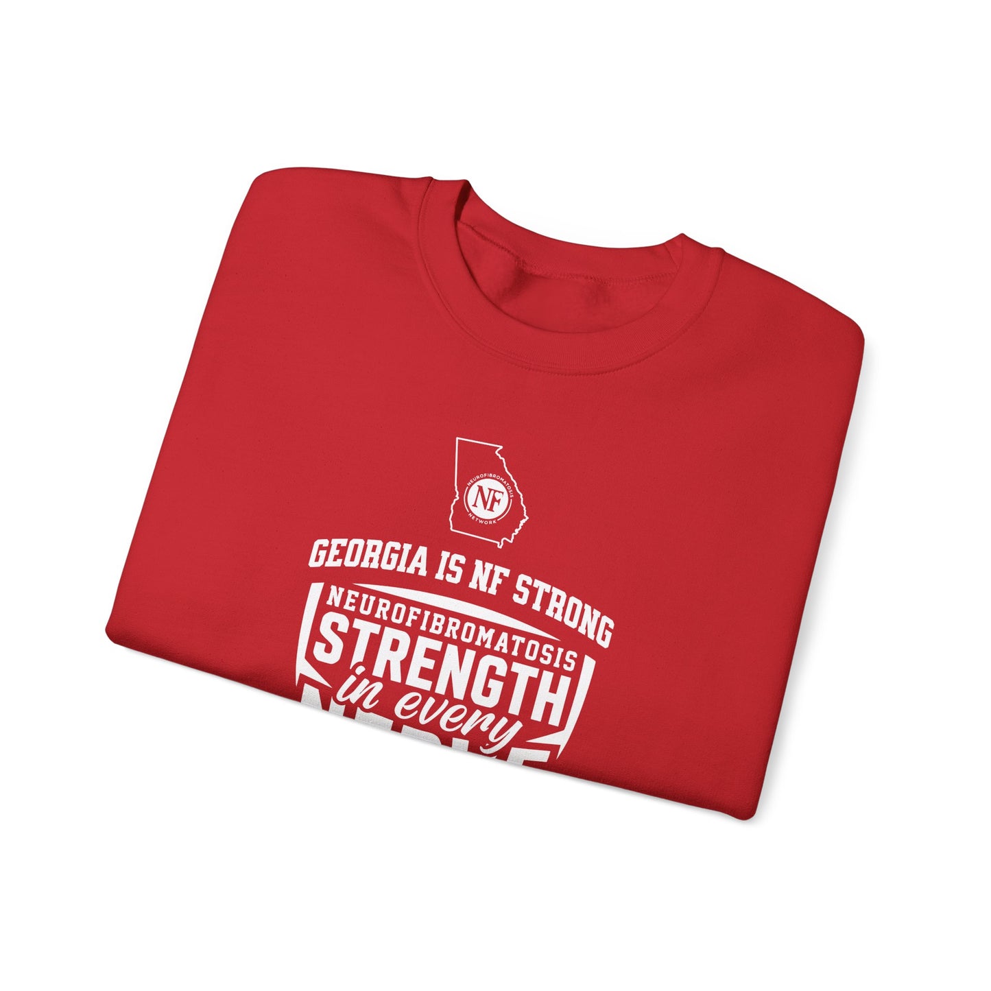 Crewneck Sweatshirt — "Strength in Every Nerve" Georgia Neurofibromatosis Awareness