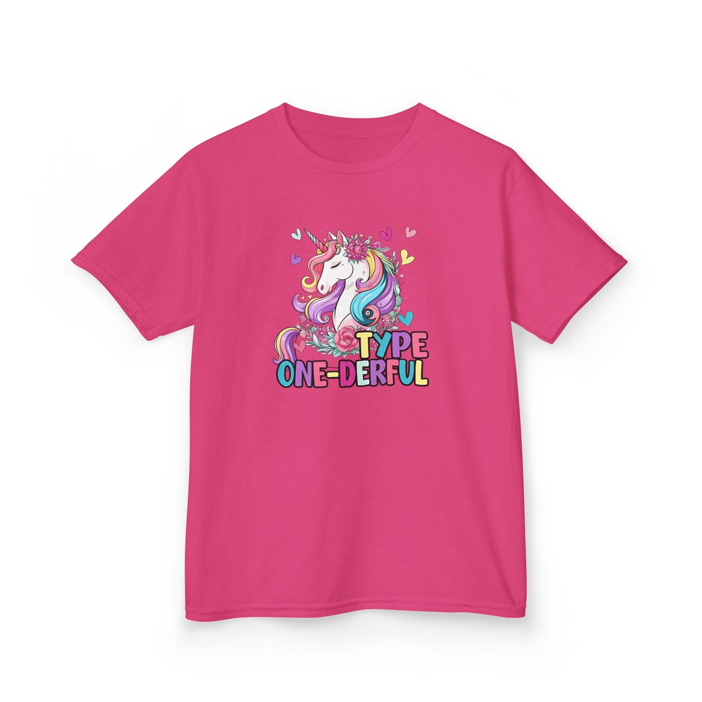 Kids T-Shirt — "Type One-derful" T1D Unicorn Tee