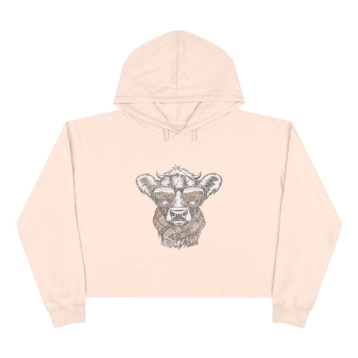 Fall Season Cow Crop Hoodie