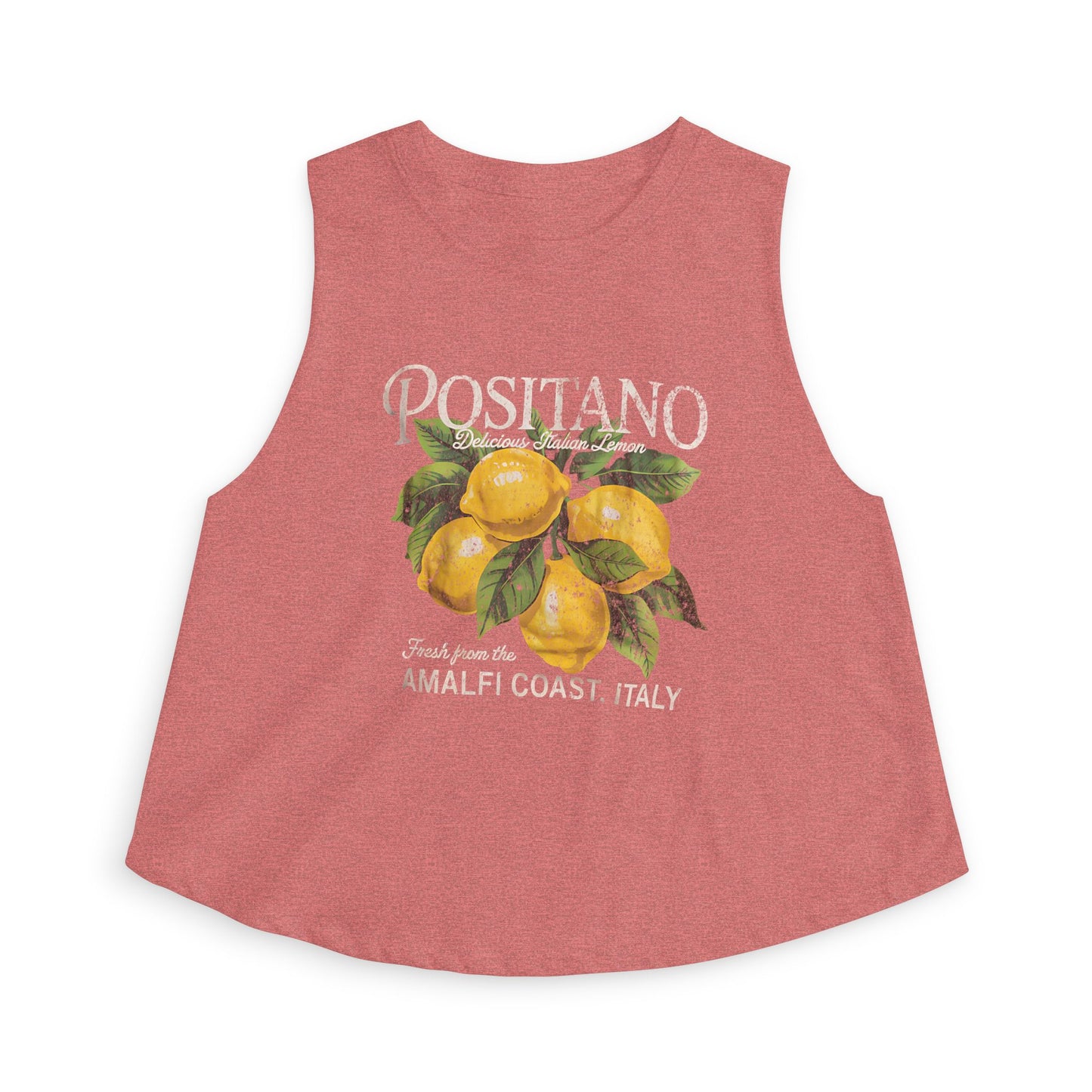 Positano Lemon Crop Top — Amalfi Coast Graphic Tank
