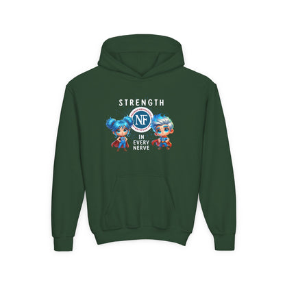 "Strength in Every Nerve" Cartoon Kids Hooded Sweatshirt